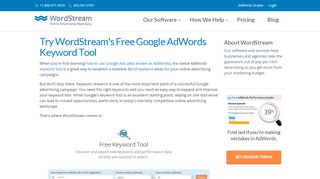 
                            12. Try WordStream's Free Google AdWords Keyword Tool | WordStream