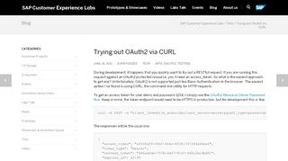 
                            10. Trying out OAuth2 via CURL - SAP Customer Experience Labs