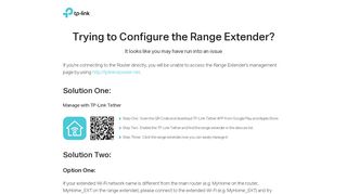 
                            3. Trying to Configure the Range Extender? | TP-Link