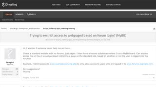 
                            13. Trying to restrict access to webpaged based on forum login? (MyBB ...