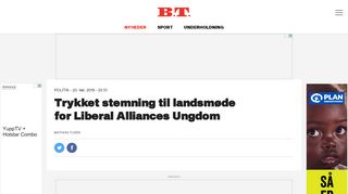 
                            11. Trykket stemning til landsmøde for Liberal Alliances Ungdom | BT ...