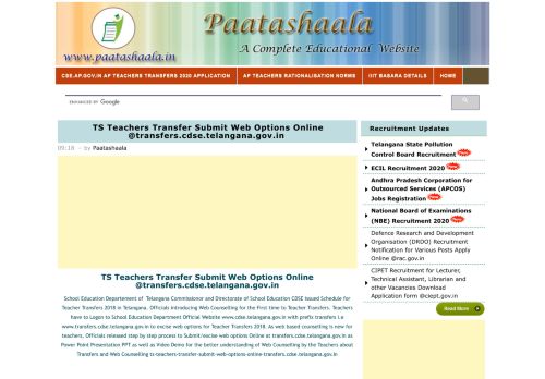 
                            6. TS Teachers Transfer Submit Web Options Online @transfers.cdse ...