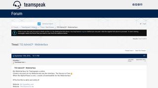 
                            3. TS3 AdminCP - WebInterface - TeamSpeak