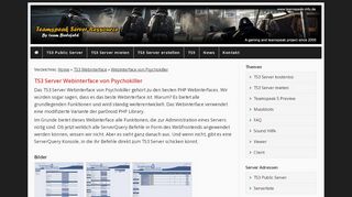 
                            2. TS3 Server Webinterface von Psychokiller