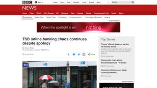 
                            13. TSB online banking chaos continues despite apology - BBC News