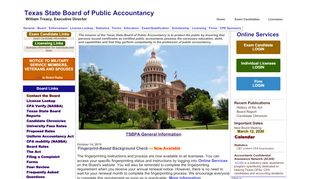 
                            10. TSBPA - Welcome to Texas State Board of Public Accountancy