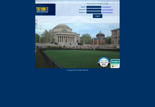
                            8. TSC1098-T Web Services Login Page