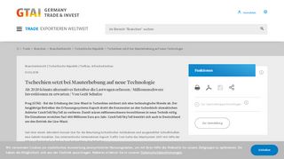 
                            12. Tschechien setzt bei Mauterhebung auf neue Technologie - GTAI