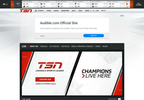 
                            4. TSN Direct - Live Stream Sports including CFL, NFL, MLS, MLB ...