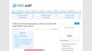 
                            9. TSPSC 'One-Time-Registration' 2018~User Edit OTR Login ...