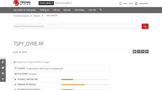 
                            12. TSPY_DYRE.RF - Threat Encyclopedia - Trend Micro VN