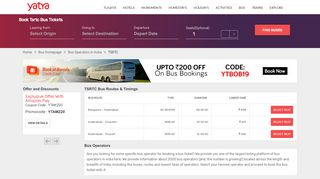 
                            5. TSRTC Online Booking - Find TSRTC Login, Bus Routes, Fare ... - Yatra