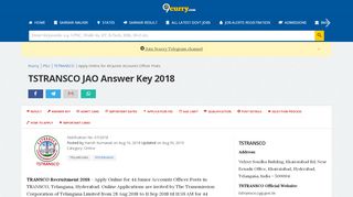 
                            10. TSTRANSCO JAO Answer Key 2018 - 9curry.com