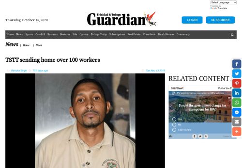 
                            9. TSTT sending home over 100 workers - Trinidad Guardian