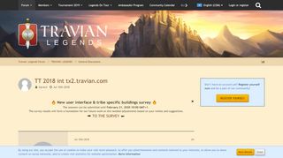 
                            7. TT 2018 int tx2.travian.com - Masalah server - Travian: Legends Forum