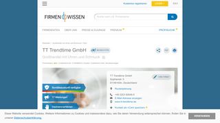 
                            11. TT Trendtime GmbH, Köln - Firmenauskunft - FirmenWissen