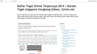 
                            10. TTmini Togel Online Deposit Murah & Panduan Daftar Togel Online ...