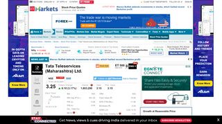 
                            9. TTML share price - 3.45 INR, Tata Teleservices (Maharashtra) stock ...