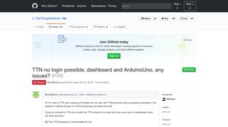 
                            9. TTN no login possible, dashboard and ArduinoUno, any issues ...