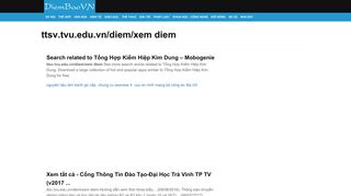 
                            12. ttsv.tvu.edu.vn/diem/xem diem - diembaovn.info