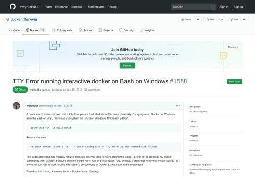 
                            9. TTY Error running interactive docker on Bash on Windows · Issue ...