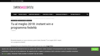 
                            10. Tu al meglio 2018: instant win e programma fedeltà