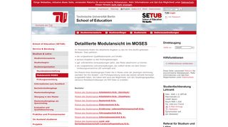 
                            9. TU Berlin: Modulansicht MOSES