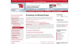 
                            13. TU Berlin: Prüfungsanmeldung