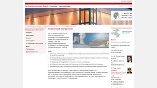 
                            8. TU Darmstadt Energy Center – Profilbereich Energiesysteme der ...