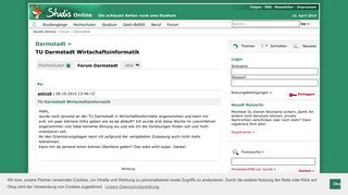
                            10. TU Darmstadt Wirtschaftsinformatik - Forum - Studis Online
