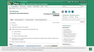 
                            9. TU Ilmenau - 54 Studiengänge - Studis Online