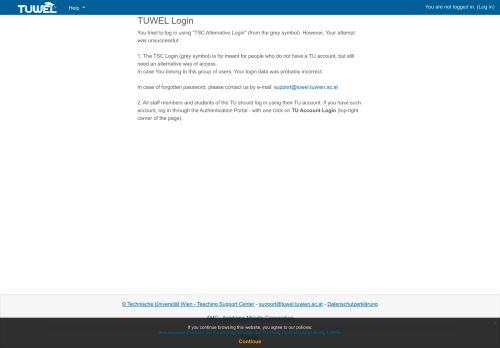 
                            4. TU Wien E-Learning: Log in to the site - TUWeL
