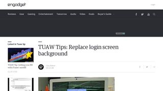 
                            1. TUAW Tips: Replace login screen background - Engadget