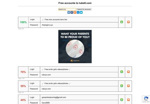 
                            8. tube8.com - free accounts, logins and passwords