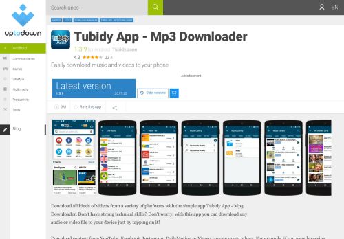 
                            8. Tubidy App - Mp3 Downloader 1.3.6 for Android - Download