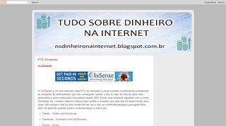 
                            12. TUDO SOBRE DINHEIRO NA NET: PTC Clixsense