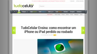 
                            9. TudoCelular Ensina: como encontrar um iPhone ou iPad perdido ou ...