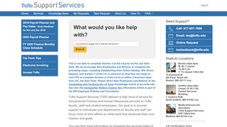 
                            5. Tufts Support Services