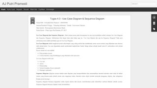 
                            1. Tugas 4.3 - Use Case Diagram & Sequence Diagram | AJ Putri Pramesti