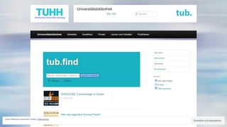 
                            7. TUHH Universitätsbibliothek: Home - Universitätsbibliothek