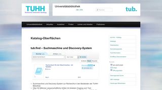 
                            11. TUHH Universitätsbibliothek: Katalog-Oberflächen ...