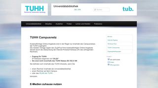 
                            5. TUHH Universitätsbibliothek: TUHH Campusnetz - Universitätsbibliothek