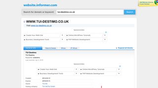 
                            6. tui-destimo.co.uk at WI. TUI Destimo - Website Informer