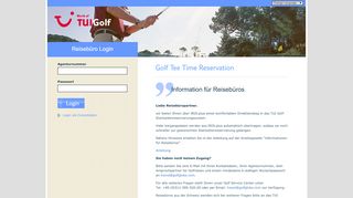 
                            7. TUI Golf Workflow System Travel Agency Login