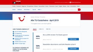 
                            10. TUI Gutscheine: 100€ Rabatt - Februar 2019 - Focus