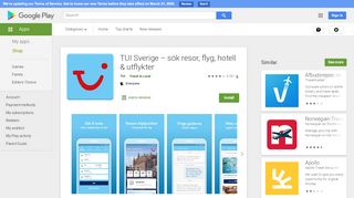 
                            6. TUI Sverige – hitta resor, flyg & hotell – Appar på Google Play