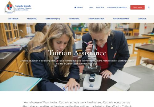 
                            11. Tuition Assistance - Archdiocese of Washington Catholic Schools
