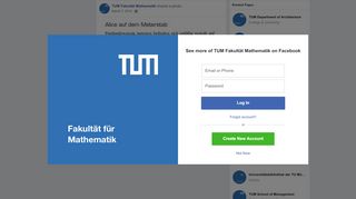 
                            10. TUM Fakultät Mathematik shared Springer... - TUM Fakultät ...