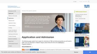 
                            2. TUM Graduate School: Application