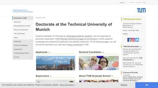 
                            9. TUM Graduate School: Doctorate at the Technical University of Munich